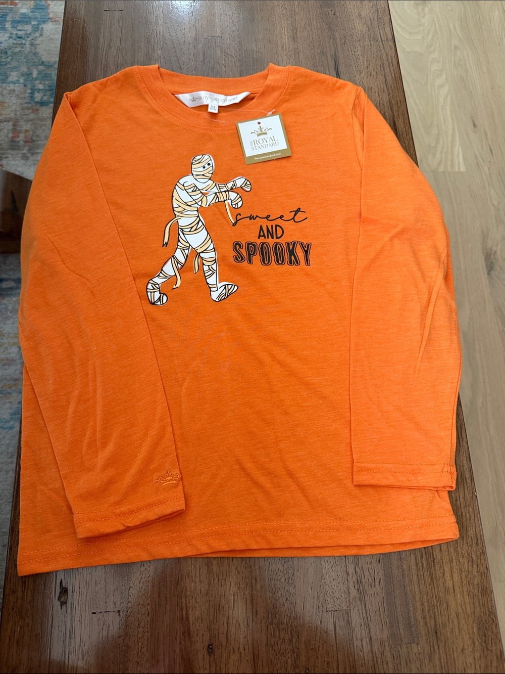 Royal Standard Orange 'Sweet and Spooky' Mummy Long-Sleeve Tee for Kids